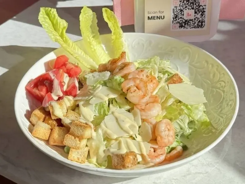 Caesar Salad with Shrimp