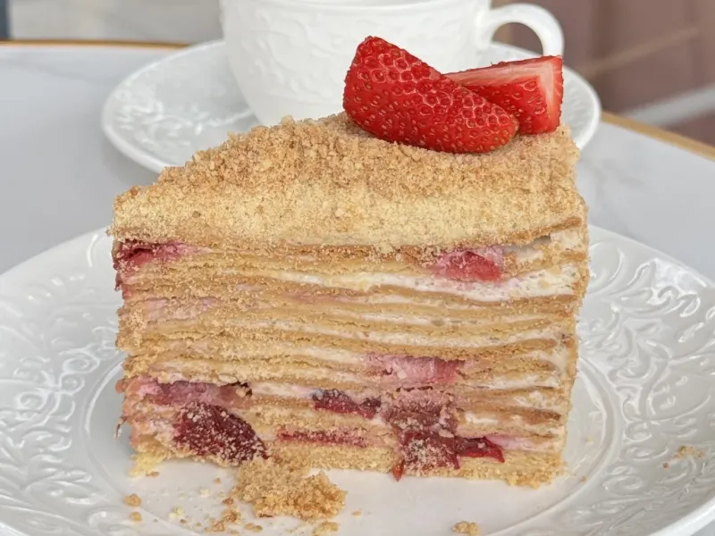 Honey Cake with Sour Cherries