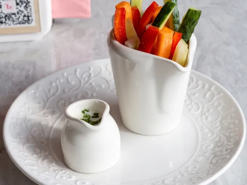 Mixed Vegetables with Tzatziki Sauce