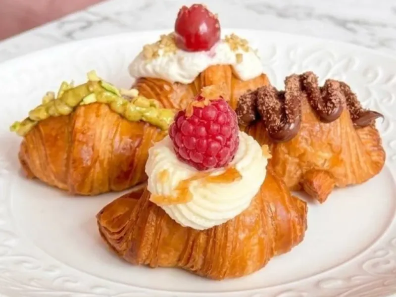 Set of 4 Mini Croissants (Pistachio, Chocolate, Napoleon, Honey Cake)